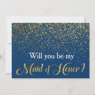 Invitación La marina de oro de Confetti será mi empleada de h