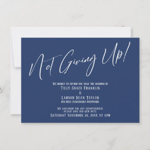 Invitación ¡La Marina Elegante No Se Rinde! Retraso de boda
