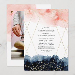 Invitación La marina y la celebración geométrica de Rubor inv