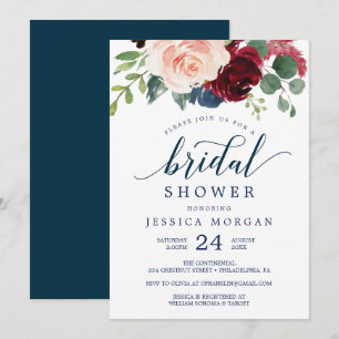 Invitación La Marina y la Ducha Bridal de Borgoña invitan