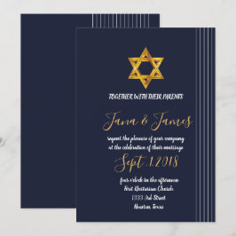 Invitación La marina y la estrella dorada de David