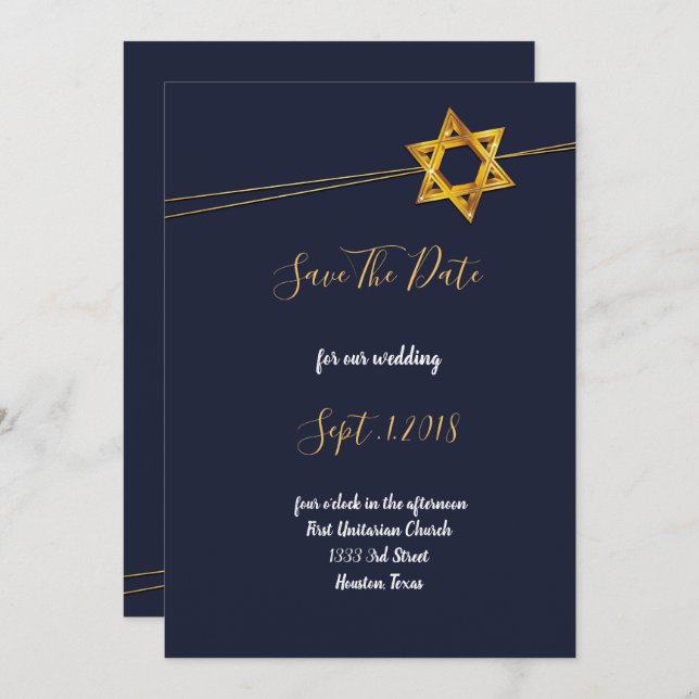 Invitación La Marina y la Estrella Dorada de David salvan la  (Anverso / Reverso)