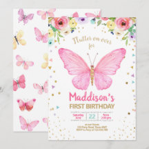 La mariposa besa cumpleaños floral del confeti del