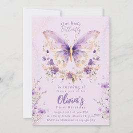 Invitación La mariposa morada se está convirtiendo en un prim