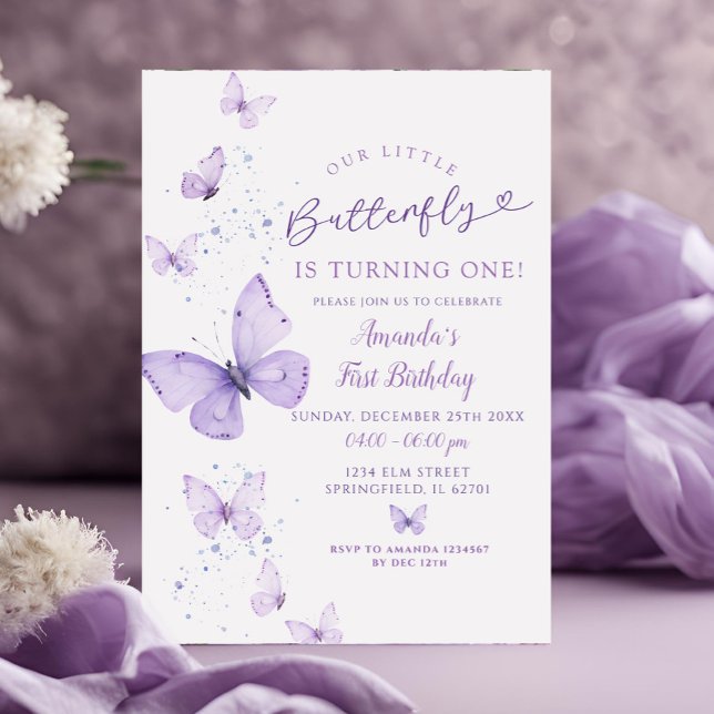 Invitación La mariposa morada se vuelve un cumpleaños (Subido por el creador)