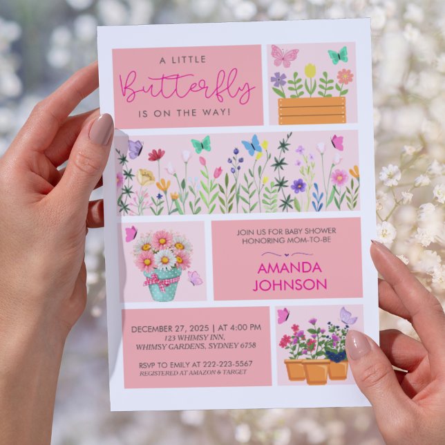 Invitación La mariposa pequeña está de camino a la rosa singu (Subido por el creador)
