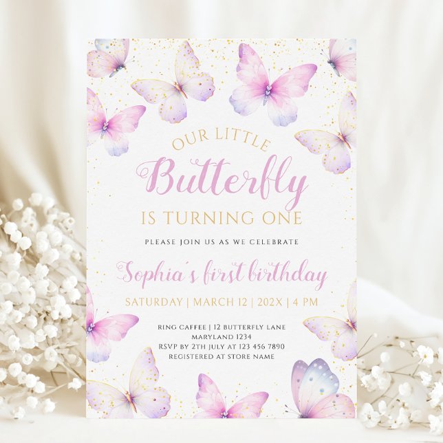 Invitación La Mariposa Pequeña Se Está Tornando Un Cumpleaños (Subido por el creador)