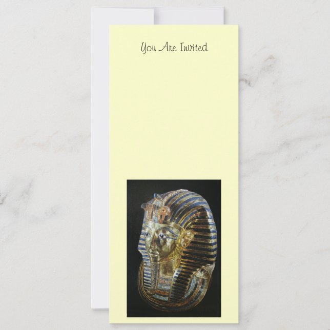 Invitación La máscara de oro de Tutankhamun (Anverso)