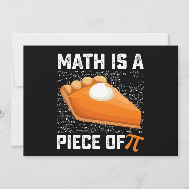 Invitación La Matemática Es Una Pieza De Matemática De Pie De (Anverso)