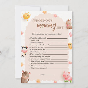 Invitación La mejor carta de juego de mamá quién sabe