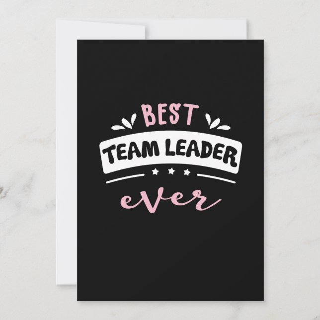 Invitación La mejor idea de regalo para líder de equipo (Anverso)