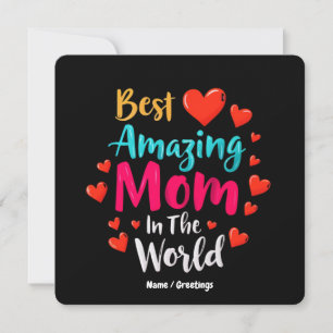 Invitación La Mejor Madre Asombrosa Del Mundo Regalo Perfecto