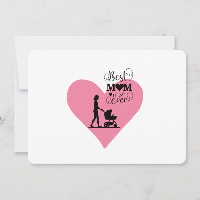 Invitación "La mejor mamá de todos los tiempos - Momentos sen (Anverso)