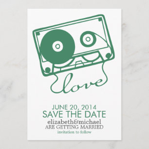 Invitación La mezcla perfecta de boda guardar la fecha {green