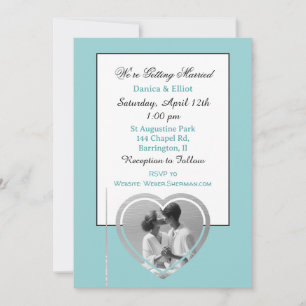 Invitación La Minimalista foto elegante de la pareja Invitati