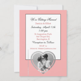 Invitación La Minimalista foto elegante de la pareja Invitati