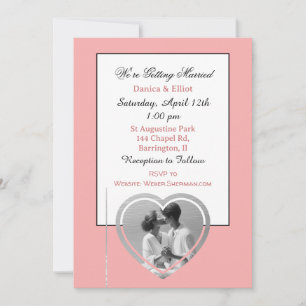 Invitación La Minimalista foto elegante de la pareja Invitati