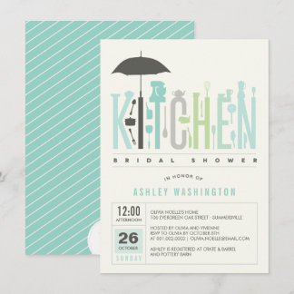 Invitación La MOD almacena la cocina que el fiesta de ducha