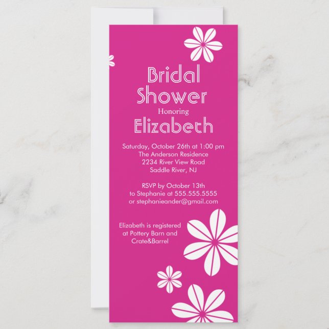 Invitación La MOD florece rosas fuertes nupciales de la (Anverso)