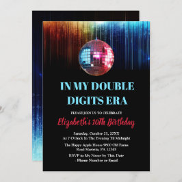 Invitación La moda colorida en mi cumpleaños de la era de los