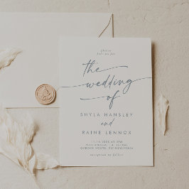 Invitación La Moda De Boho Azul El Boda De