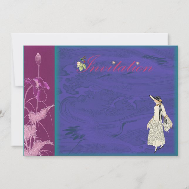 Invitación La moda femenina de los años 20 (Anverso)