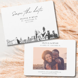 Invitación La moderna boda de San Agustín en Florida salva la