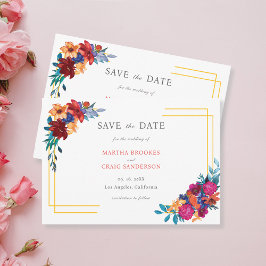 Invitación La moderna boda floral mexicana de Fiesta salva la