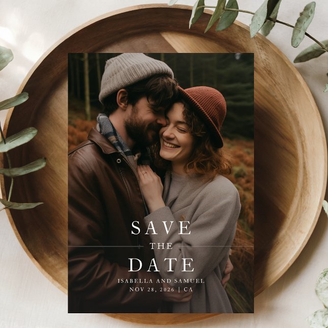 Invitación La moderna Boda Fotográfica de Boho Forestal Salva (Subido por el creador)