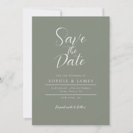 Invitación La moderna boda Minimalista salva la fecha