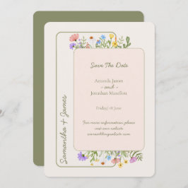 Invitación La moderna boda rústica de las flores silvestres s