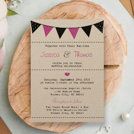 Invitación La moderna colección de Bodas de Bunting