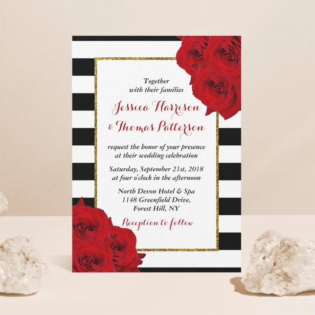 Invitación La moderna colección de Bodas de lujo Moda - Roses (Subido por el creador)