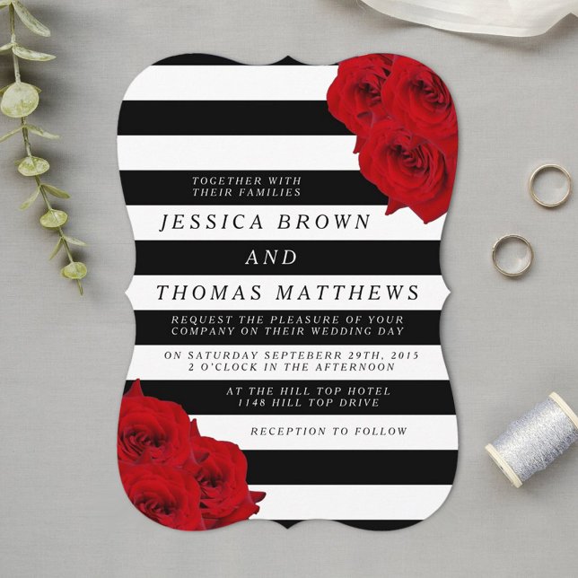 Invitación La moderna colección de Bodas de lujo Moda - Roses (Subido por el creador)