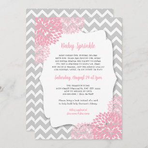 Invitación La moderna Dahlia Baby Sprinkle invita