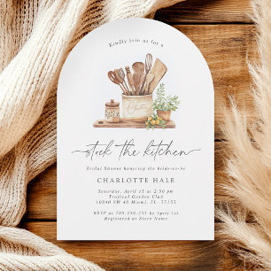 Invitación La moderna ducha de novia en la cocina