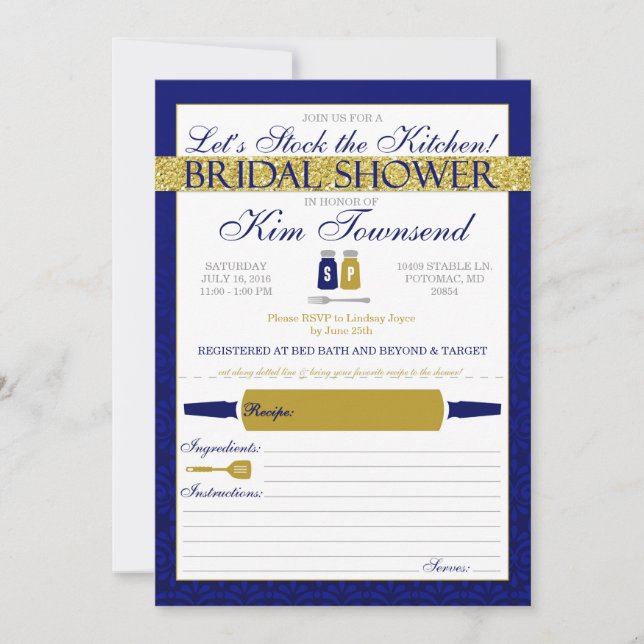 Invitación La moderna oferta de la ducha nupcial invita