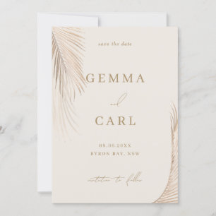 Invitación La moderna Palm Sencilla Sale de la Boda Ahorra la