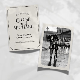 Invitación La moderna tipografía de dinero antiguo casamiento