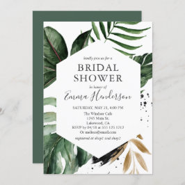 Invitación La moderna vegetación de la ducha tropical de novi