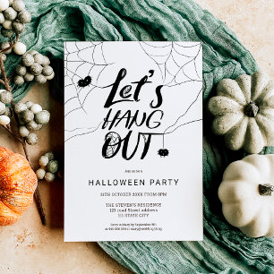 Invitación La moderna y atractiva araña de Halloween aguantar