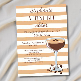 Invitación La mujer es un poquito mayor Espresso 30 cumpleaño