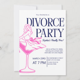 Invitación La mujer soltera en un Fiesta de divorcio de crist