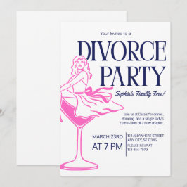 Invitación La mujer soltera en un Fiesta de divorcio de crist