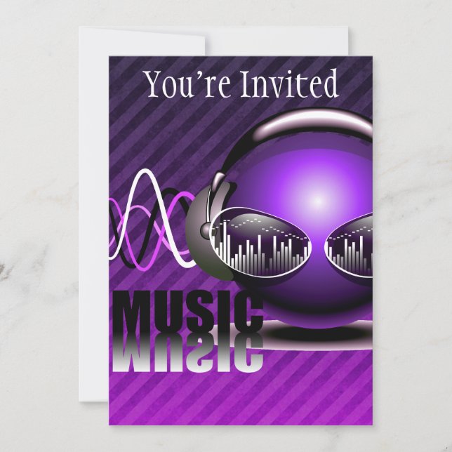 Invitación La música bombea en mis orejas (Anverso)