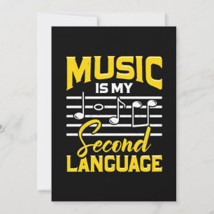 Invitación La música del profesor es mi segundo idioma