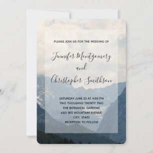 Invitación La naturaleza de las montañas alpinas Foto Boda po