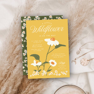 Invitación La naturaleza moderna: El bebé de flores silvestre