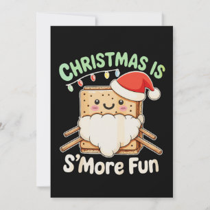 Invitación La Navidad es más divertida Sombrero de Santa Camp
