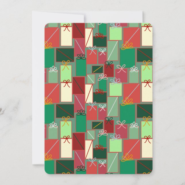 Invitación La Navidad se presenta con cintas y arcos (Anverso)